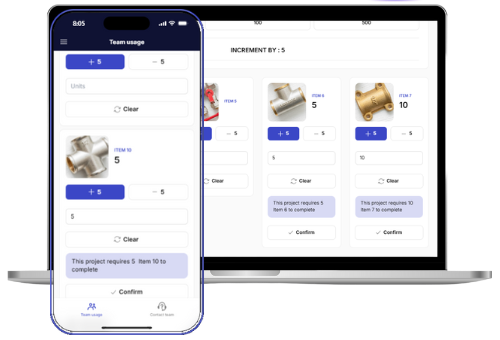 Votre équipe pourra ajouter directement son utilisation, ce qui vous permettra d&#39;avoir une vue d&#39;ensemble en temps réel de votre inventaire.